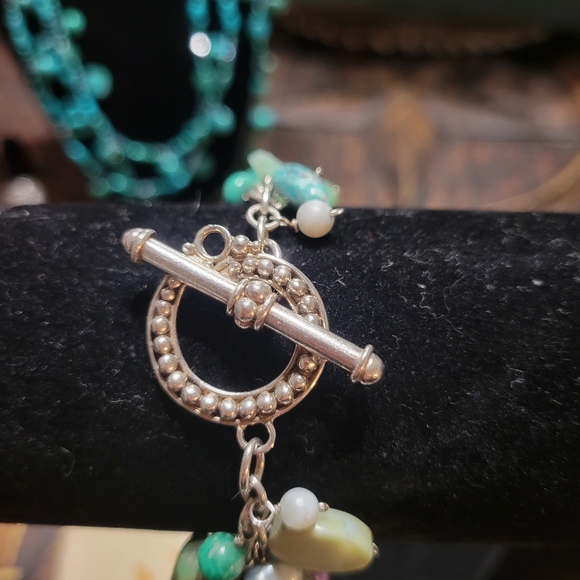 Sajen Sterling Multi Stone Turquoise Bracelet - Picture 3 of 4